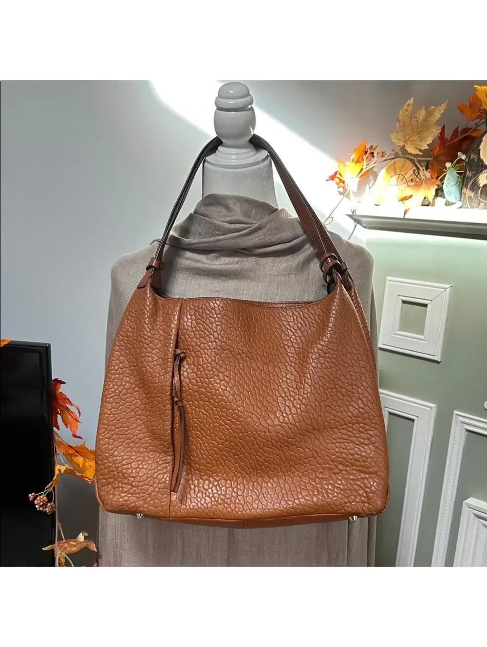 Vince Camuto Tan Leather Hobo Bag